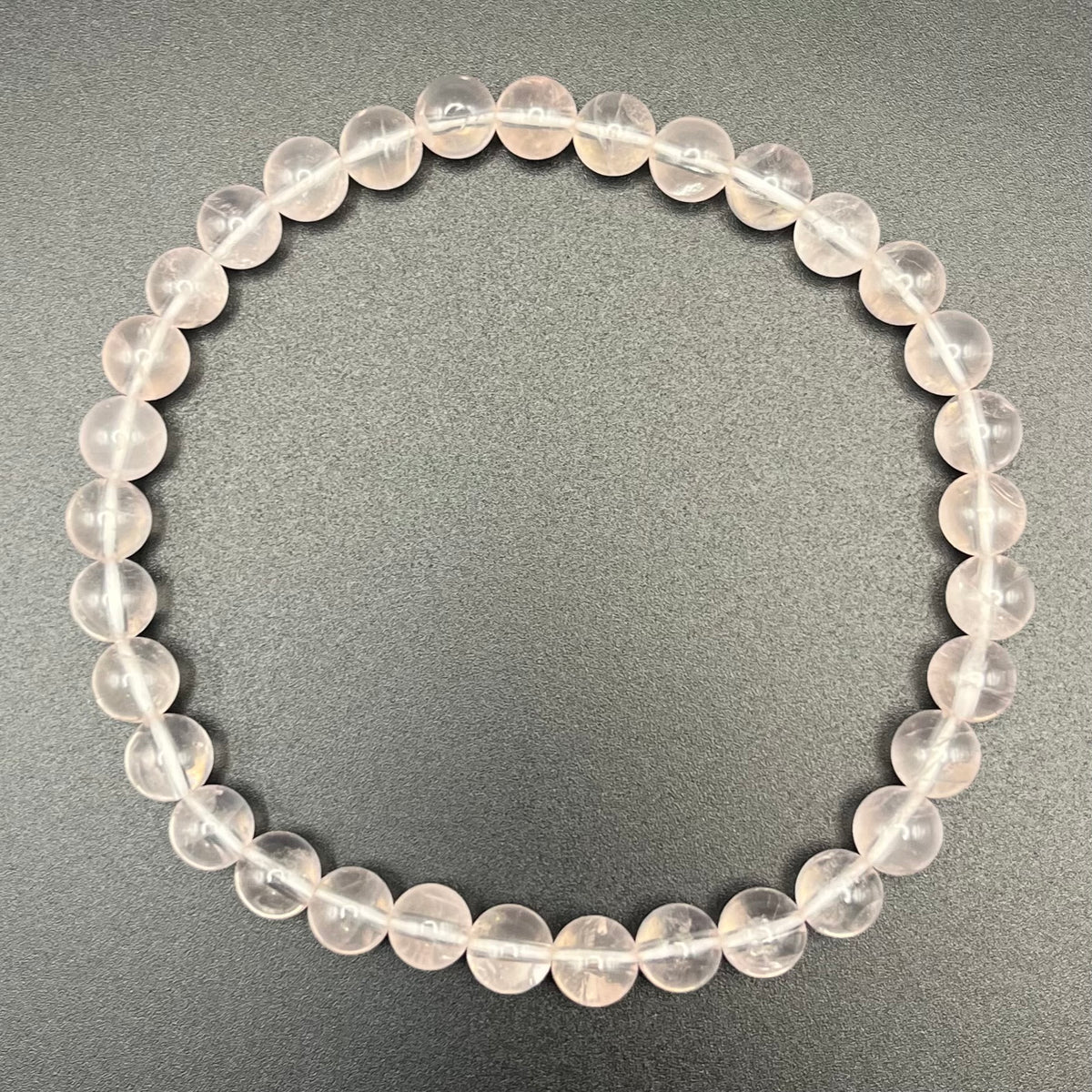 Gemmy Mozambique Rose Quartz Smooth Gemstone Bracelet 6mm AAA Grade