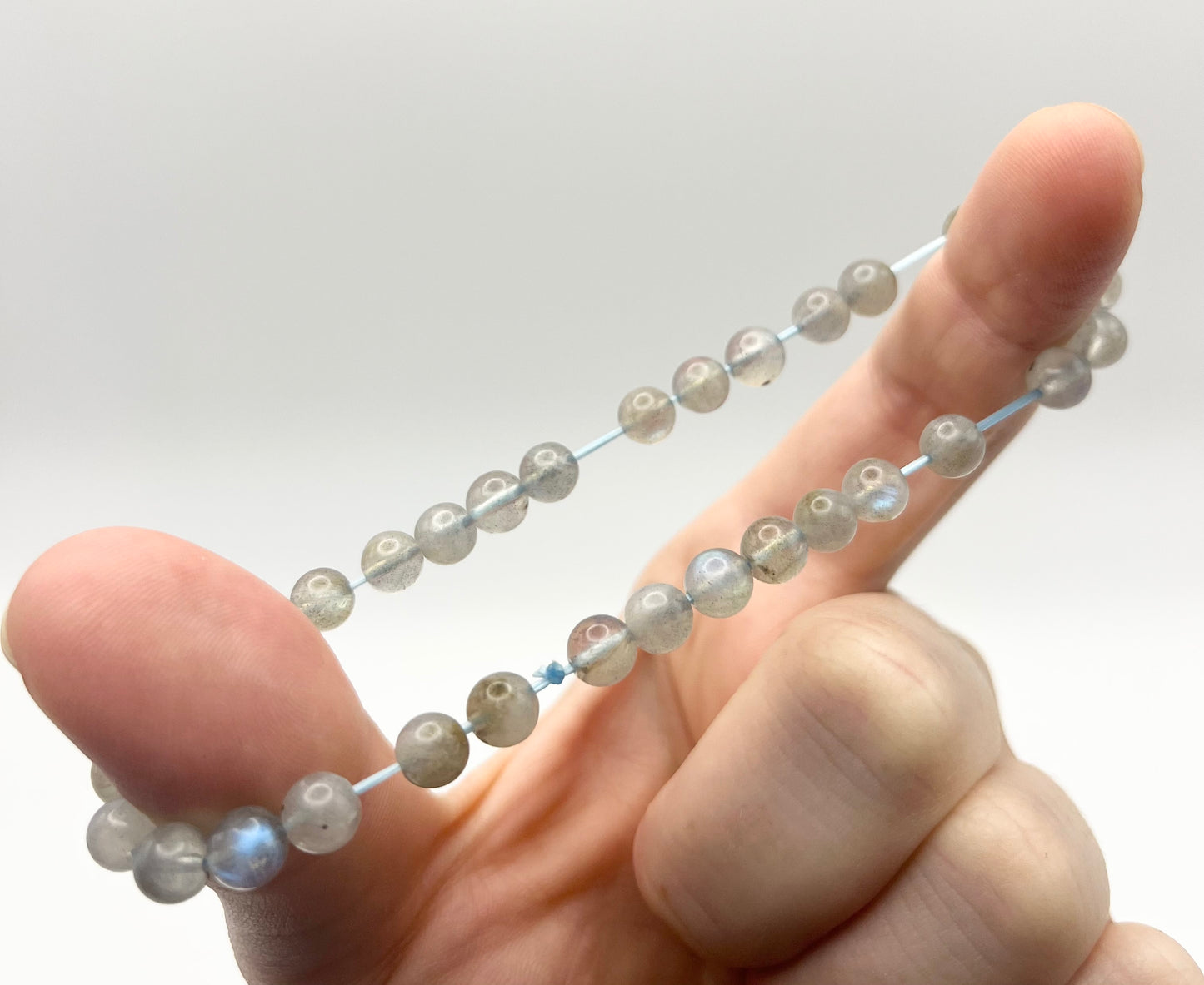Blue Labradorite Smooth Gemstone Bracelet 6mm AAA