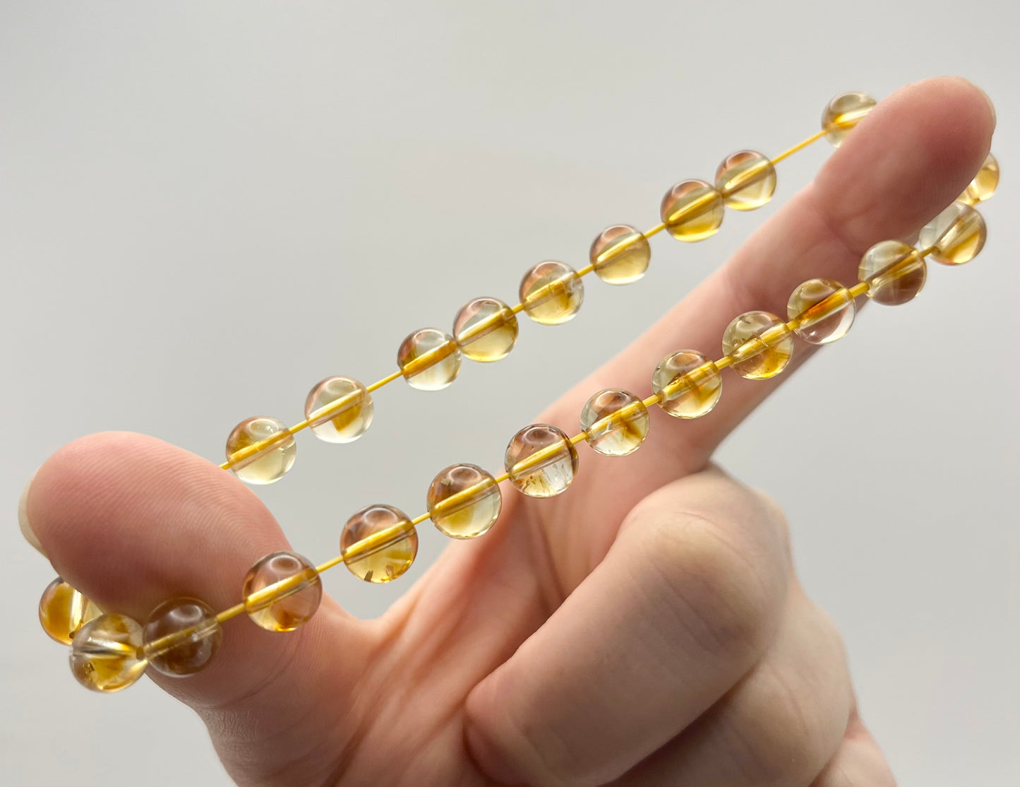 Citrine Smooth Gemstone Bracelet 8mm AAA Grade