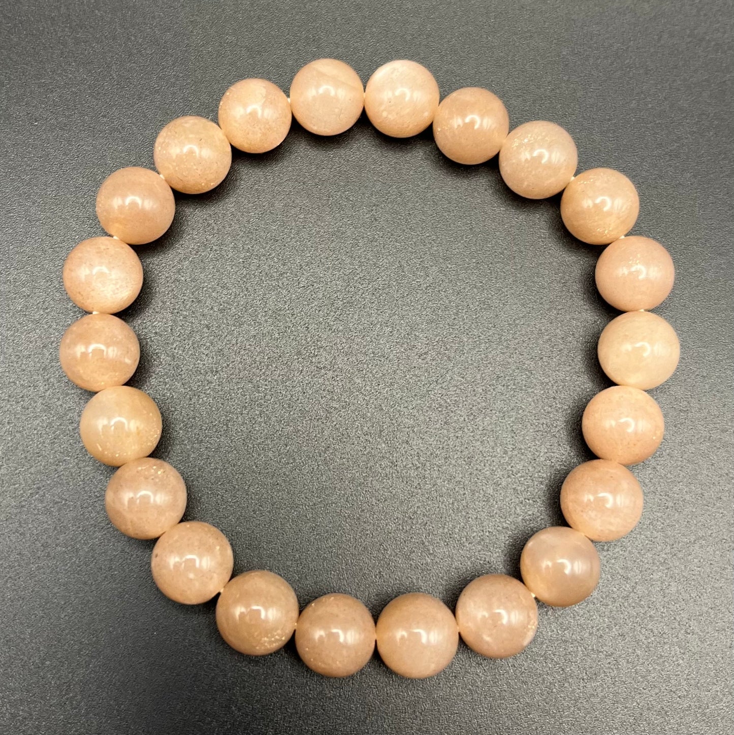 Orange Sunstone Smooth Gemstone Bracelet 8mm AAA Grade