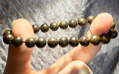 Bronzite Smooth Gemstone Bracelet 8mm