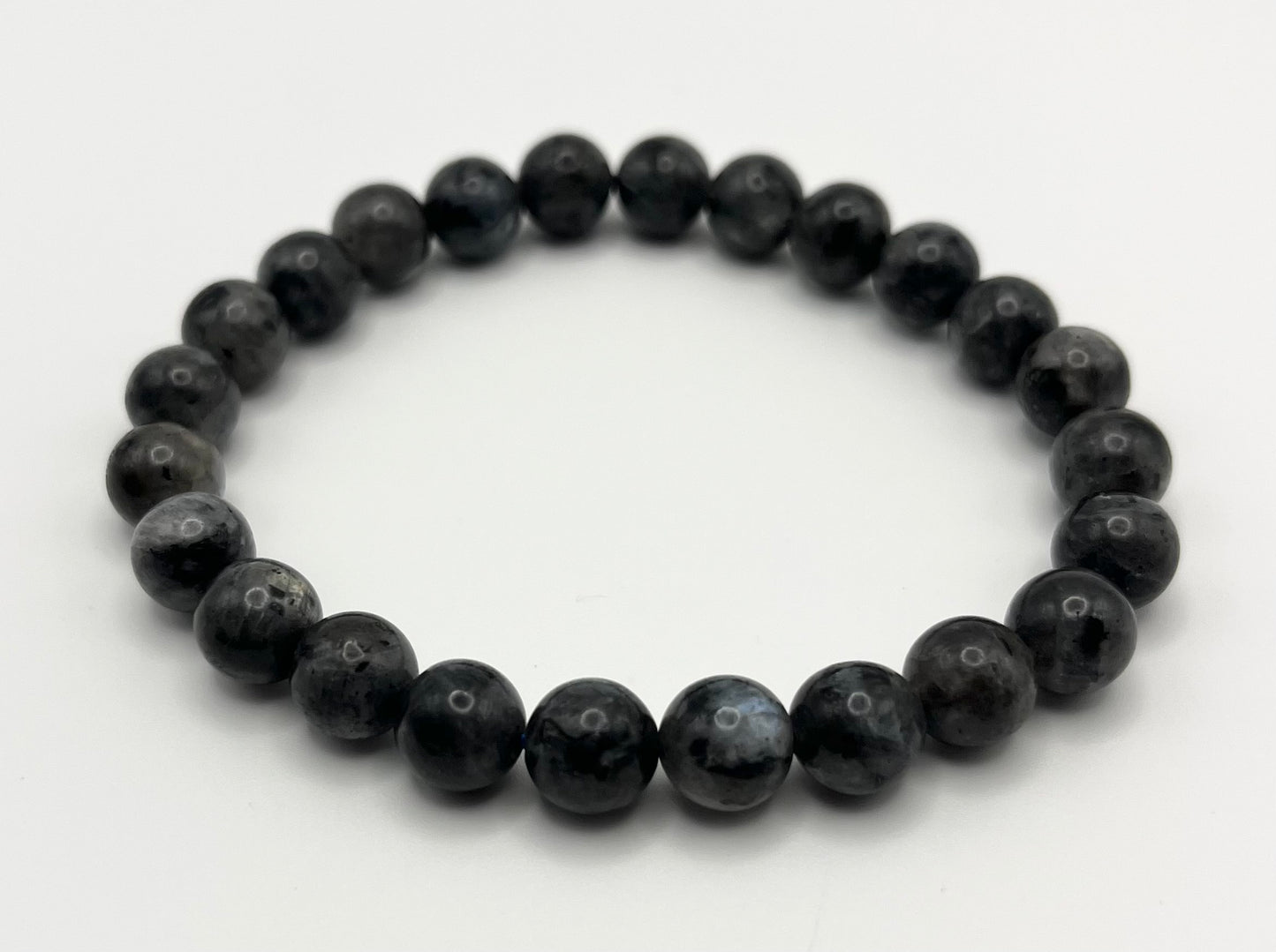 Black Labradorite Smooth Gemstone Bracelet 8mm