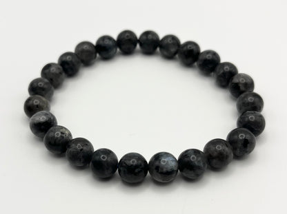 Black Labradorite Smooth Gemstone Bracelet 8mm