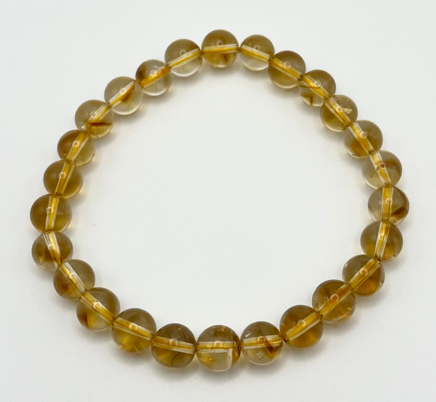 Citrine Smooth Gemstone Bracelet 8mm AAA Grade