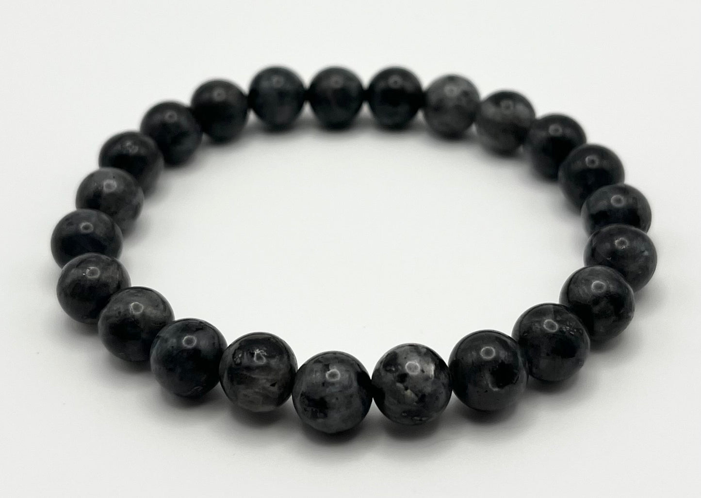 Black Labradorite Smooth Gemstone Bracelet 8mm