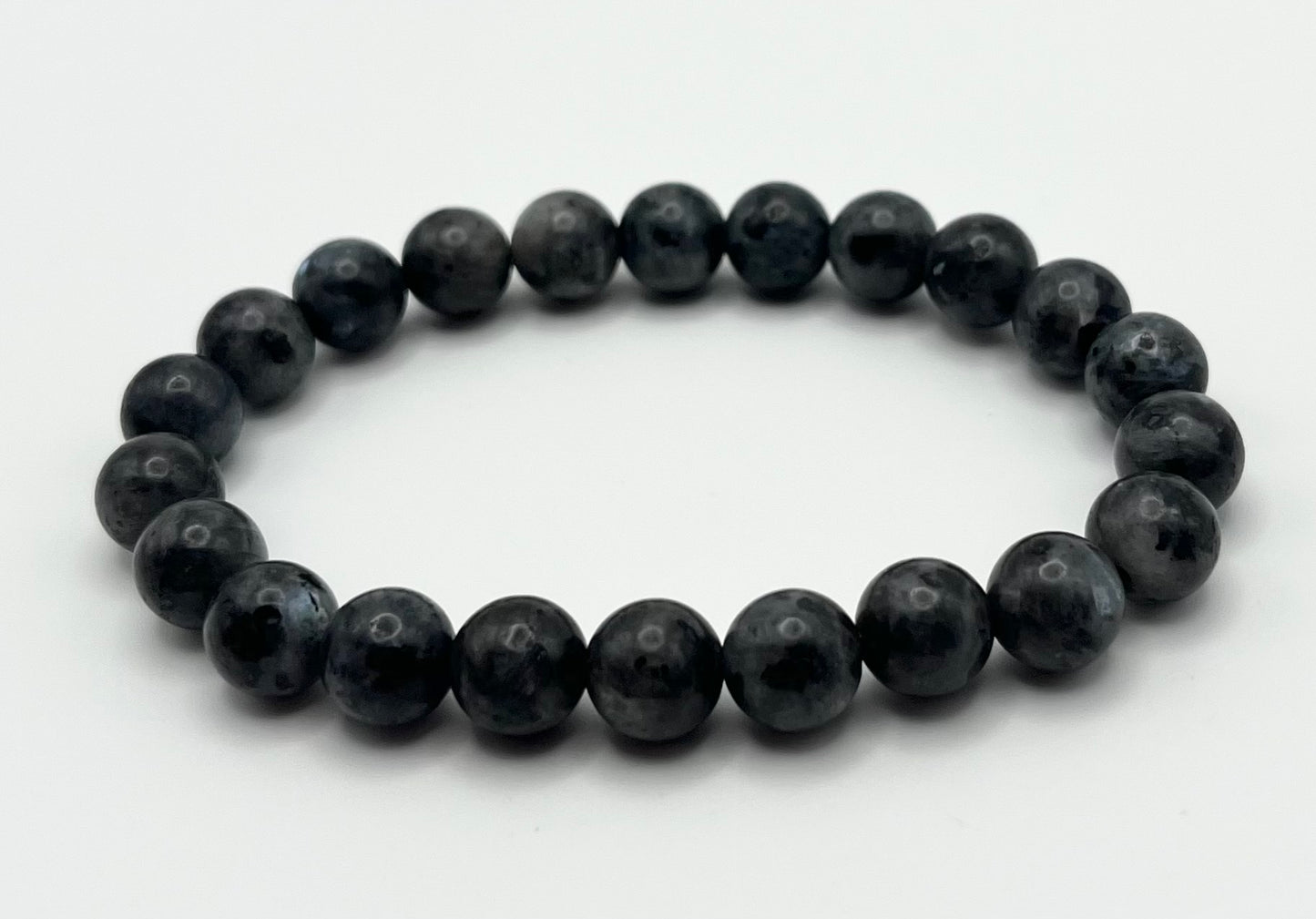 Black Labradorite Smooth Gemstone Bracelet 8mm
