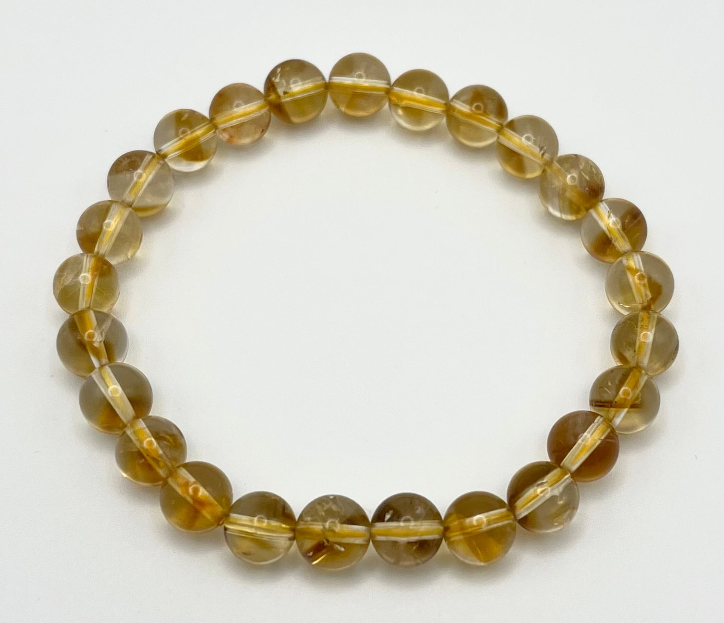 Citrine Smooth Gemstone Bracelet 8mm AAA Grade