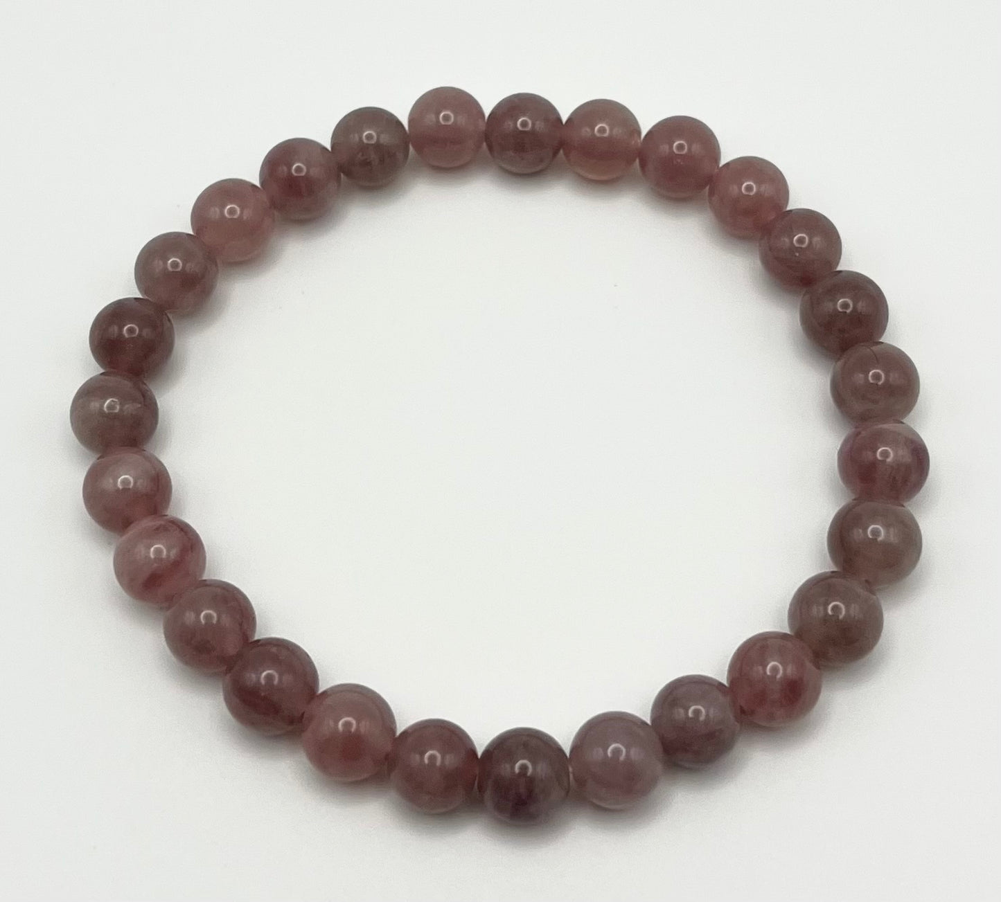 Madagascar Rose Quartz Smooth Gemstone Bracelet 7-8mm AAA Grade