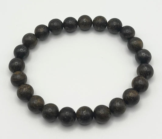 Bronzite Smooth Gemstone Bracelet 8mm