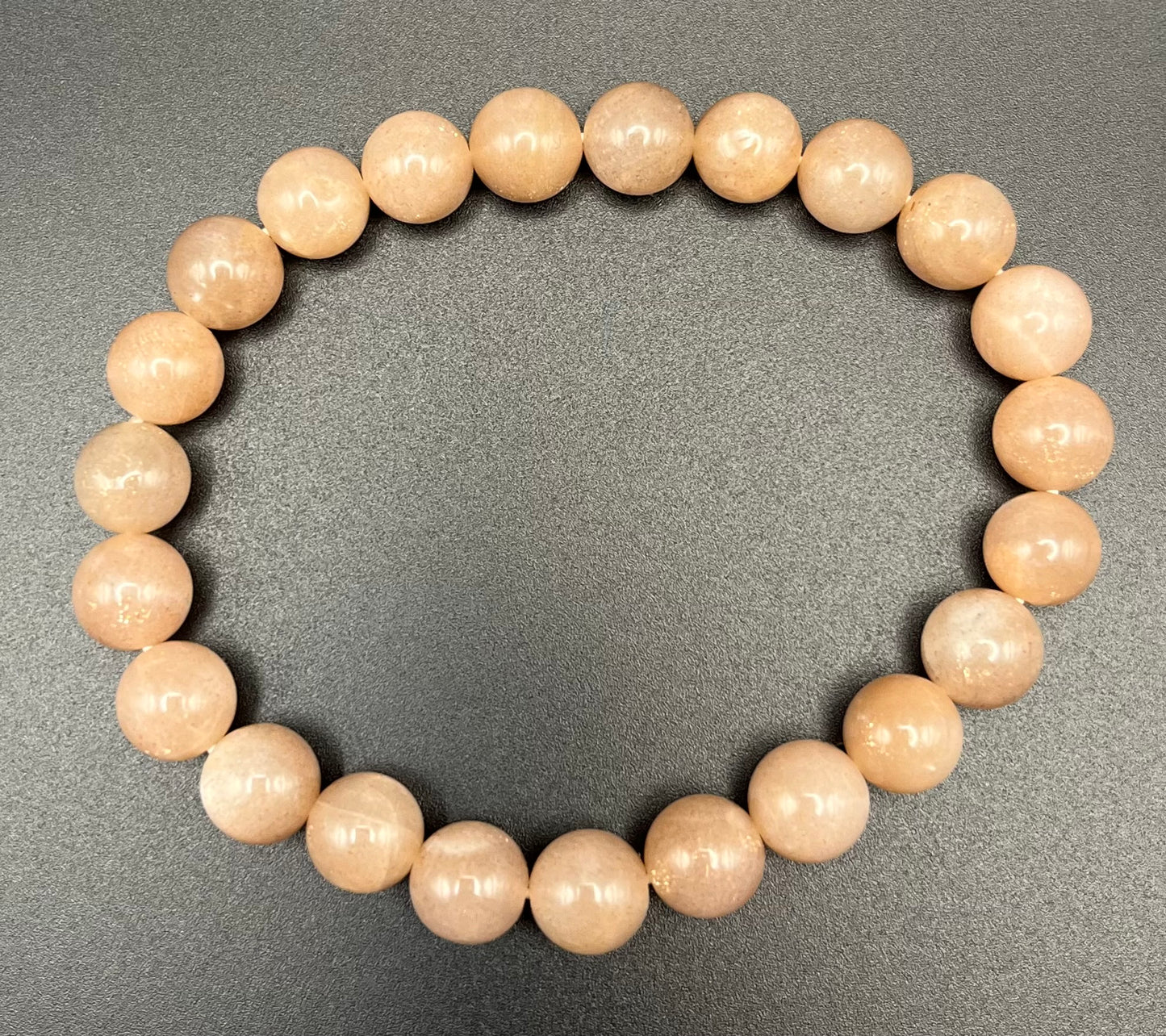 Orange Sunstone Smooth Gemstone Bracelet 8mm AAA Grade