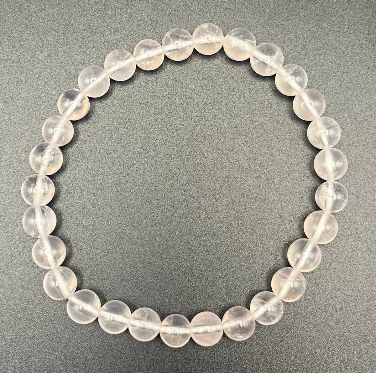 Gemmy Mozambique Rose Quartz Smooth Gemstone Bracelet 6mm AAA Grade