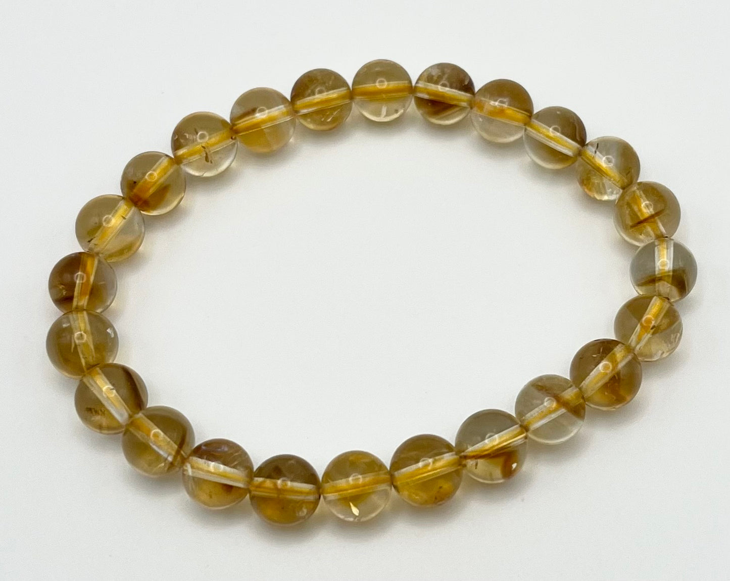 Citrine Smooth Gemstone Bracelet 8mm AAA Grade