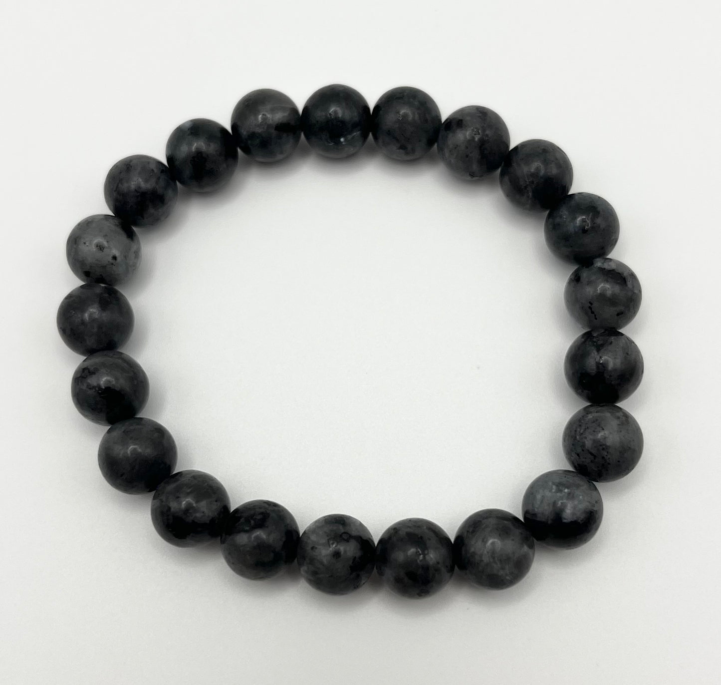 Black Labradorite Smooth Gemstone Bracelet 8mm