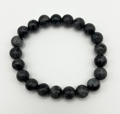 Black Labradorite Smooth Gemstone Bracelet 8mm