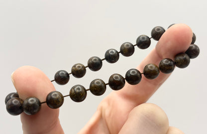 Bronzite Smooth Gemstone Bracelet 8mm