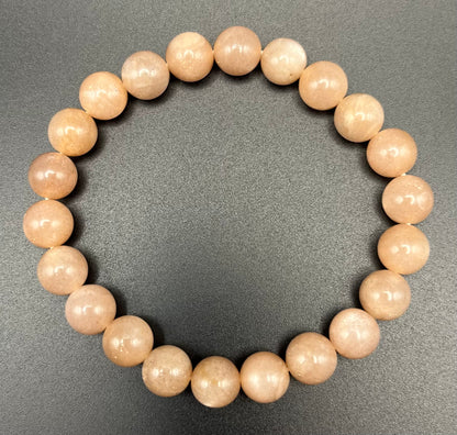 Orange Sunstone Smooth Gemstone Bracelet 8mm AAA Grade