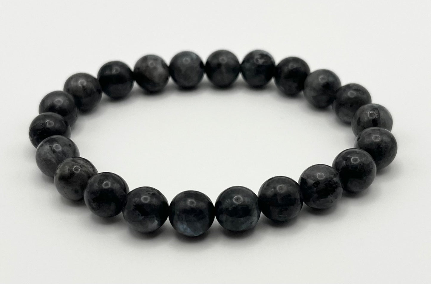 Black Labradorite Smooth Gemstone Bracelet 8mm