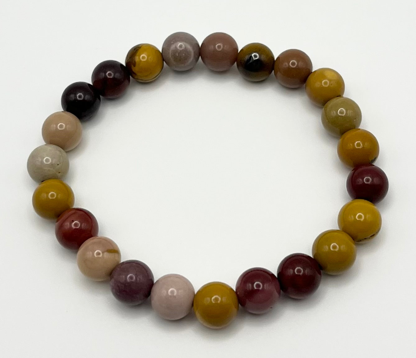 Mookaite Jasper Smooth Gemstone Bracelet 8mm