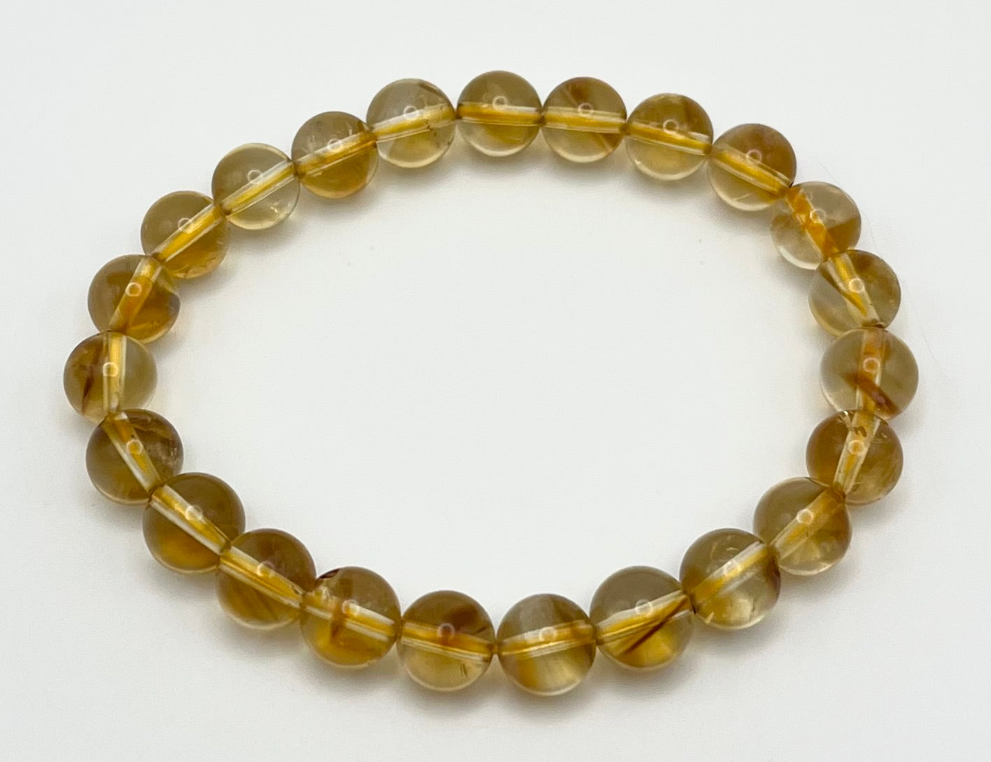 Citrine Smooth Gemstone Bracelet 8mm AAA Grade