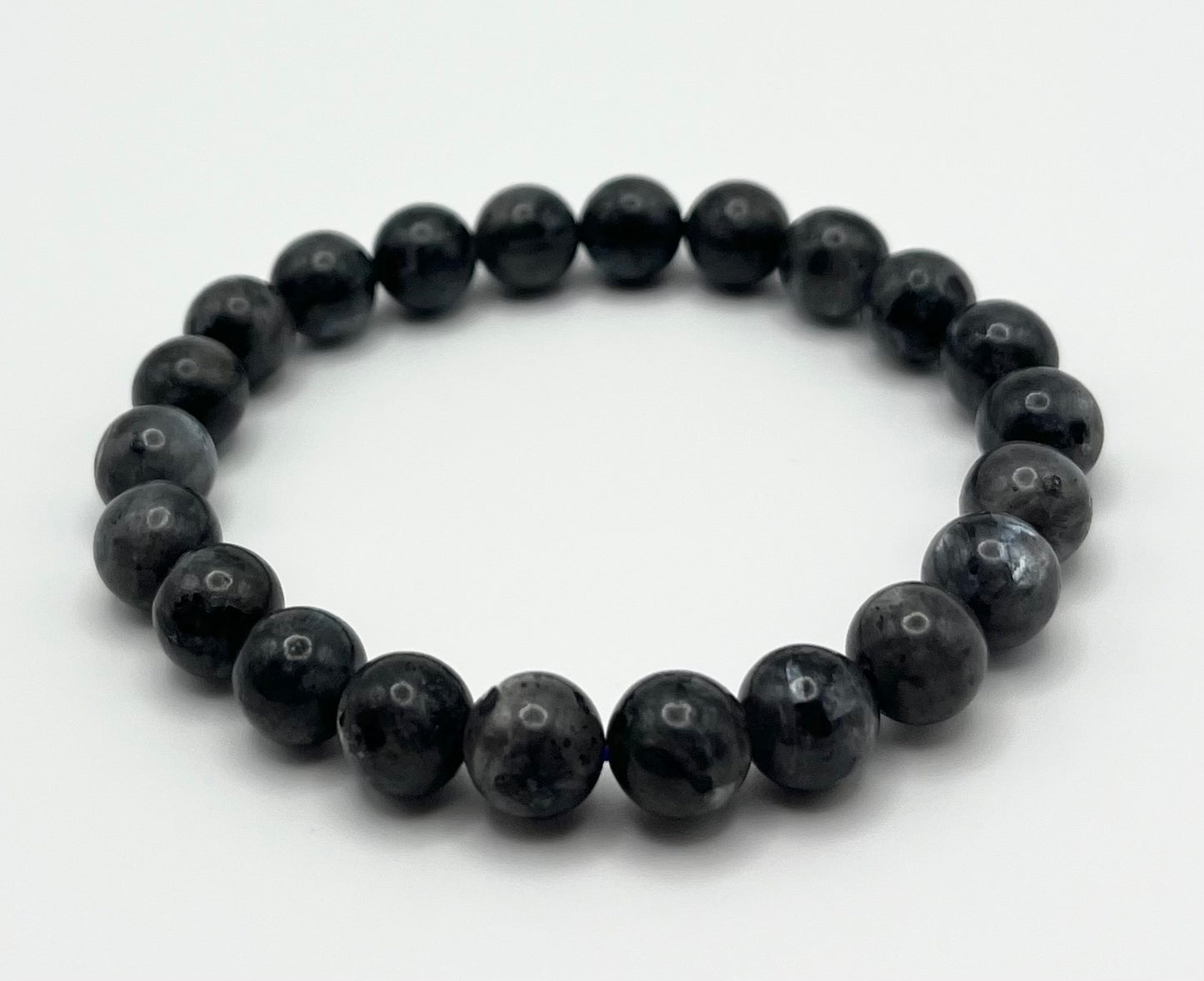 Black Labradorite Smooth Gemstone Bracelet 8mm